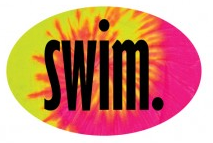Swim. Decal (Neon Tie Dye)